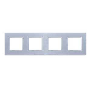 Ramka 4 do gniazd i modułów srebrna WELAIK ®