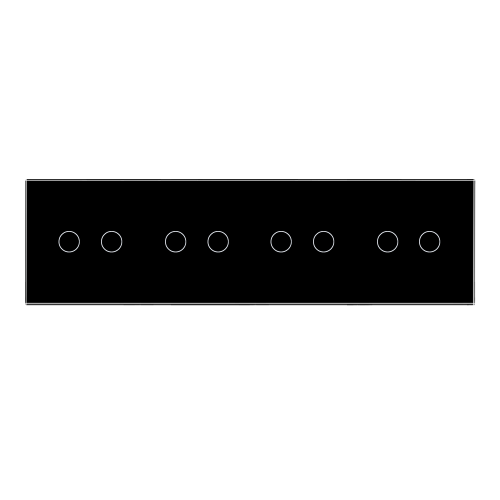 Panel szklany 2+2+2+2 czarny WELAIK ®