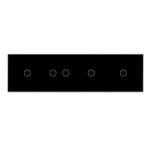 Panel szklany 1+2+1+1 czarny WELAIK ®