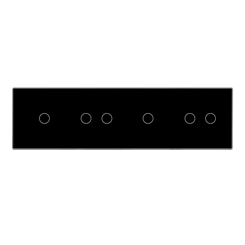 Panel szklany 1+2+1+2 czarny WELAIK ®