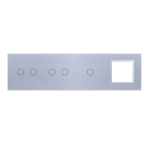 Panel szklany 2+2+1+G srebrny WELAIK