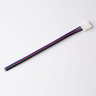 ZŁĄCZKA DO TAŚM LED RGB 10mm jednostronna z przewodem