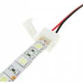 ZŁĄCZKA DO WODOODPORNYCH TAŚM LED MONO IP63 10mm jednostronna z przewodem 15cm