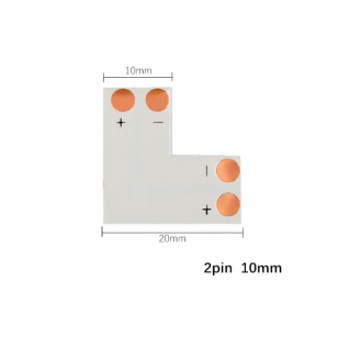 ZŁĄCZKA LED 10mm KĄTOWA "L"