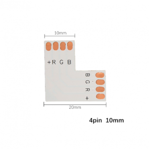 ZŁĄCZKA LED 10mm RGB KĄTOWA "L"