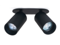 Oprawa halogenowa podtynkowa ruchoma z aluminium LED Lungo x2 - Czarny mat