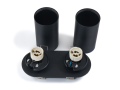 Oprawa halogenowa podtynkowa ruchoma z aluminium LED Lungo x2 - Czarny mat