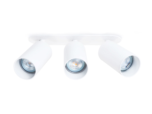 Oprawa halogenowa podtynkowa ruchoma z aluminium LED Lungo x3 - Biały mat