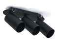 Oprawa halogenowa podtynkowa ruchoma z aluminium LED Lungo x3 - Czarny mat