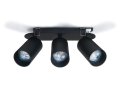 Oprawa halogenowa podtynkowa ruchoma z aluminium LED Lungo x3 - Czarny mat