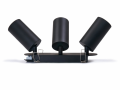 Oprawa halogenowa podtynkowa ruchoma z aluminium LED Lungo x3 - Czarny mat