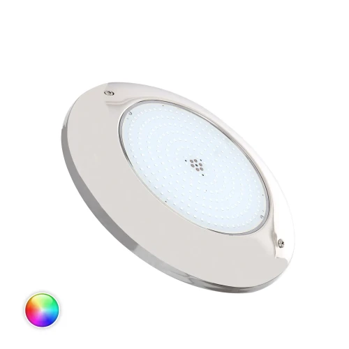 Reflektor Basenowy Natynkowy LED RGB Waterproof 12V AC IP68 Stal Nierdzewna 20W