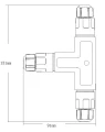 Złącze Kablowe Wodoszczelne 3 Kontakty 0.5-2.5mm² IP68 Bez Śrubek