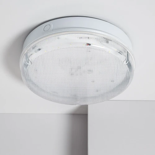 Plafon LED 24W Okrągły Ø285 mm Hublot Przezroczysty ze Światłem Awaryjnym Niestałym IP65