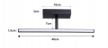 Kinkiet LED łazienkowy - 40cm - 9w czarny