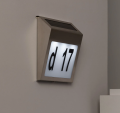 Kinkiet ogrodowy solarny LED BARUA oświetlenie numeracji domów 1W 6500K - 7000K