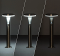 Lampa ogrodowa solarna LED słupek Helios 45cm 6W z czujnikiem ruchu inox