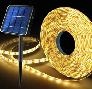 Taśma solarna LED zewnętrzna 3V DC 30LED/m 5m IP65 8mm 4000K