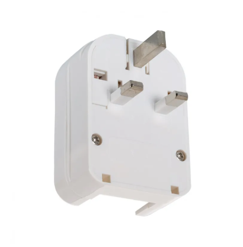 Adapter wtyczki typu F (UE) z szeroką głowicą i niskim przewodem na wtyczkę typu G (UK)