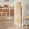 Lampa podłogowa Kom 2xE27 bambus