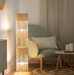 Lampa podłogowa Rubra 2xE27 ratan 