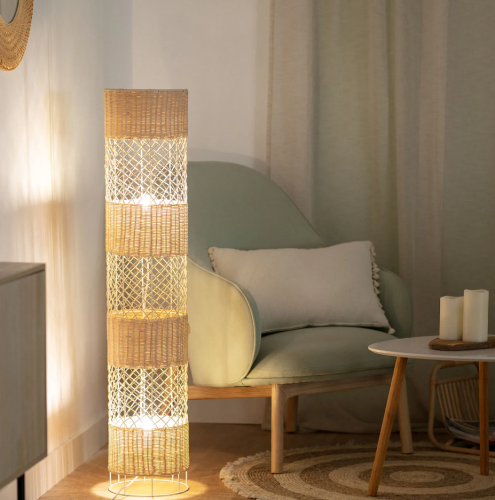 Lampa podłogowa Rubra 2xE27 ratan