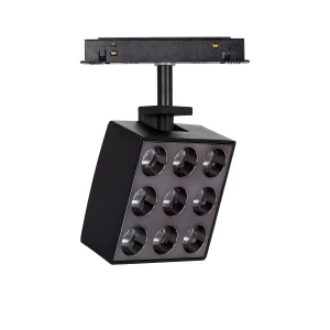 Reflektor LED Kwadratowy Nastawny do Szyn Magnetycznych Jednofazowych 20mm 48V 15W CRI90 (UGR16)