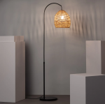 Lampa podłogowa Beyawo E27 liny konopne 