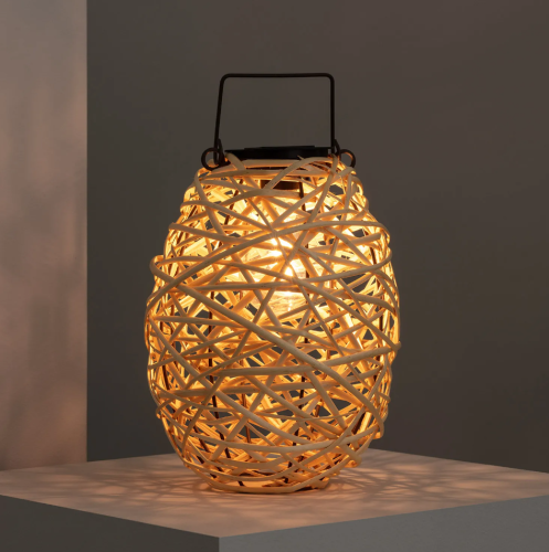 Lampa ogrodowa solarna LED stołowa Baihar ratan 2700K - 3200K