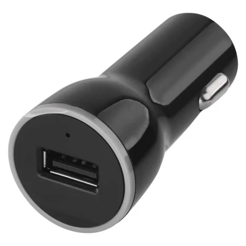 Zasilacz samochodowy USB BASIC 2,1A + kabel microUSB + USB-C V0219