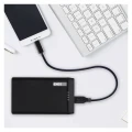 Powerbank EMOS ALPHAQ 10000mAh czarny microUSB + USB C slim