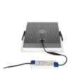 Downlight LED 25W SAMSUNG New Aero Slim Kwadratowy 130lm/W Mikropryzmatyczny (UGR17) LIFUD Wycięcie 165x165 mm
