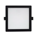 Downlight LED 25W SAMSUNG New Aero Slim Kwadratowy 130 lm/W Mikropryzmatyczny (URG17) LIFUD Czarny Średnica 165x165 mm