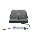 Downlight LED 25W SAMSUNG New Aero Slim Kwadratowy 130 lm/W Mikropryzmatyczny (URG17) LIFUD Czarny Średnica 165x165 mm