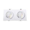 Oczko Downlight LED 20W Prostokątne Podwójne New Madison Wycięcie 205x90 mm
