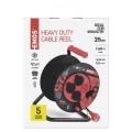 Przedłużacz bębnowy ogrodowy 25 m 4 gn czarny  230V 2,5 mm2