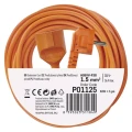 Przedłużacz 25 m 1 gniazdo pomarańczowy PVC 30 V 1,5 mm2