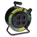 Przedłużacz bębnowy 25 m 4 gniazda czarny PVC 230 V 1,5 mm2