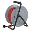 Przedłużacz bębnowy 50 m 4 gniazda czarny PVC 230 V 1,5 mm2