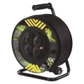 Przedłużacz bębnowy ogrodowy 50m 4 gniazda czarny guma-neopren 230V 2,5 mm2