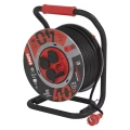 Przedłużacz bębnowy ogrodowy 40m 4 gniazdo, czarny, guma-neopren 230V 2,5 mm2