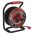 Przedłużacz bębnowy ogrodowy 40m 4 gniazdo, czarny, guma-neopren 230V 2,5 mm2