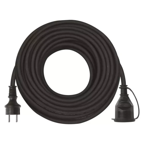 Przedłużacz ogrodowy 25m 1 gniazdo, czarny, guma-neopren, 230 V 2,5 mm2