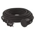 Przedłużacz ogrodowy 10m 1 gniazdo,  czarny, guma-neopren 230V 2,5 mm2