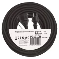 Przedłużacz ogrodowy 10m 1 gniazdo,  czarny, guma-neopren 230V 2,5 mm2
