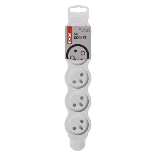 Gniazdo przenośne  5× 2P + PE max. 3 680 W