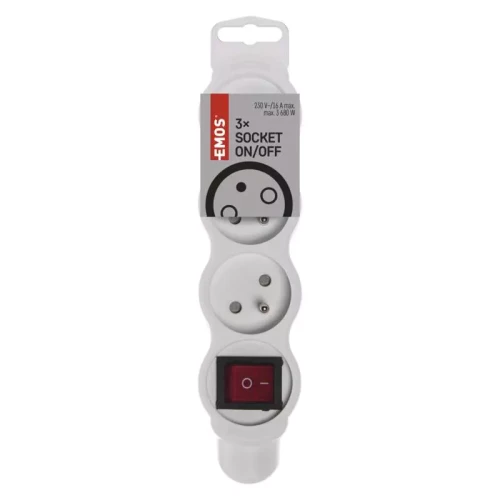 Gniazdo przenośne z wyłącznikiem 3× 2P + PE max. 3 680W