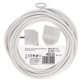 Przedłużacz 10m, 1 gniazdo, biały, PVC, 1 mm2