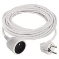 Przedłużacz 10m, 1 gniazdo, biały, PVC, 1,5 mm2