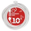 Przedłużacz 10m, 1 gniazdo, biały, PVC, 1,5 mm2